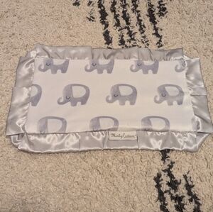 Minky Couture Gray Elephant Baby Blanket